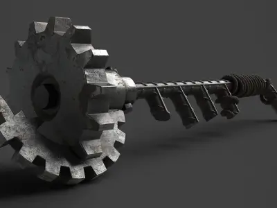 Modifiable Strike Weapon 08 Low-poly 3D model