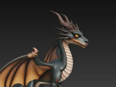 Dragon Realistic 3D Model Basic - Low Poly Realistic Low-poly 3D model