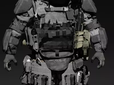 Heavy Juggernaut Game Ready - Low Poly Model Low-poly 3D model