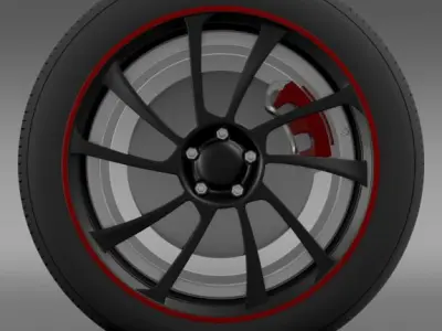 VW Beetle ABT 2012 wheel 3D model