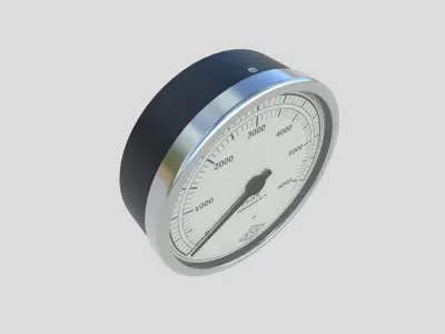 Pressure Gauge M10 Low-poly 3D model