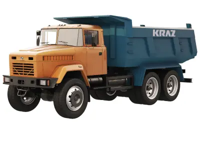 KrAZ 65055 dump truck 2004 3D model
