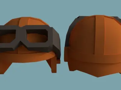 lego pilot helmet Free 3D model
