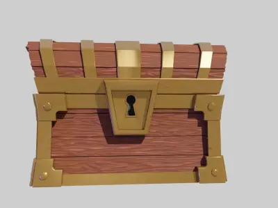 Pirate Chest Free low-poly 3D model