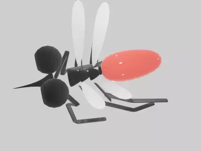 mosquito blood eater low poly 3D model