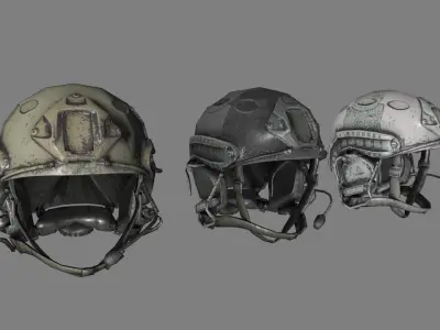Military helmet USA Low-poly 3D model