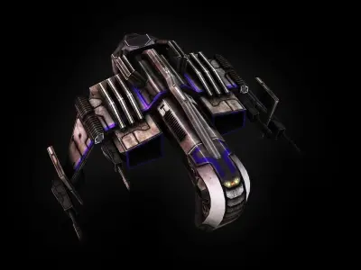 Low poly Heavy Starfighters Low-poly 3D model