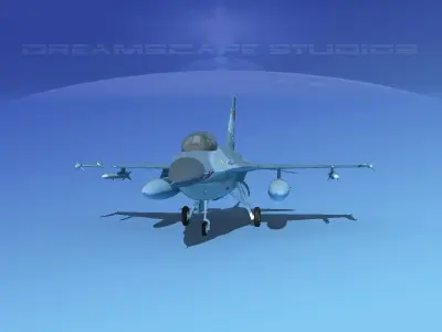 Gen Dyn F-16A Falcon V31 Indonesia 3D model