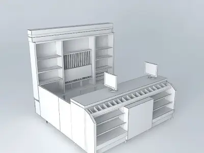 Kit 502 Commercial Cash by Alex Marques Free 3D model