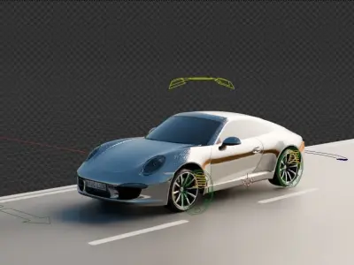 Porsche 911 Rigged Free 3D model