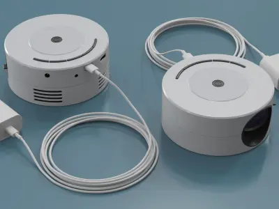 USB Charging Phone Projector White 3D model