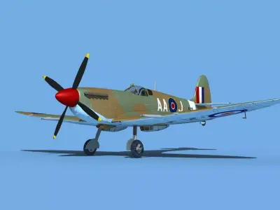 Supermarine Spitfire Mk IXb V08 3D model