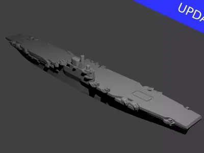 British Illustrious Class Aircraft Carrier 3D print model