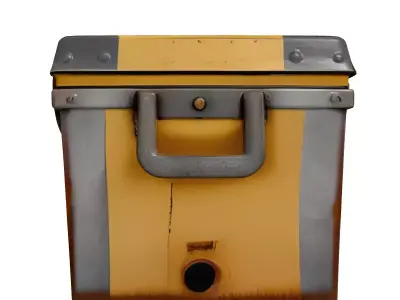 Dented Steel Ammo Box 3D model