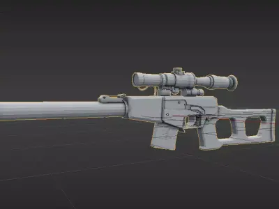 VSS Vintorez gun Low-poly 3D model
