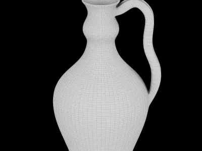 Antique clay jug 3D model