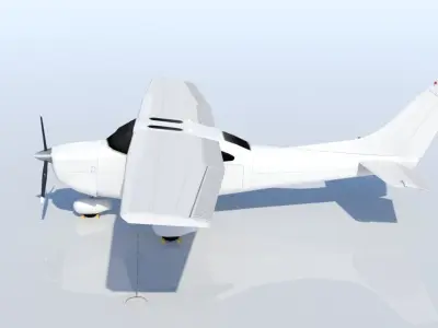 Cessna C182 Skyhawk Low Poly Static Model Low-poly 3D model