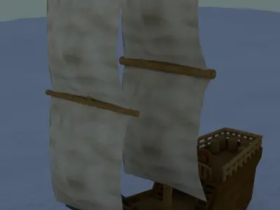 Pirate boat 3D model