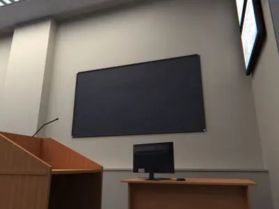 Presentation Room Auditorium Low-poly 3D model