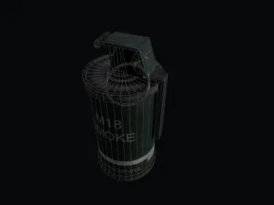 Smoke M-18 grenad Free low-poly 3D model