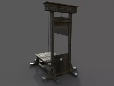 Guillotine 3D model Low-poly 3D model