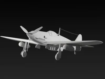 Kawasaki Ki 61 Hien Aircraft 3D model