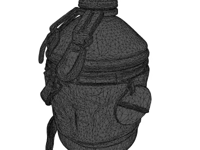 Vintage Military Canteen Bottle 3D model