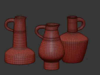 Sargadelos Bird Bud Vase in color Blue 3D model