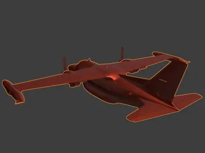 MITSUBISHI MU-2J READY FOR 3D PRINTING 3D print model