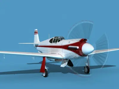 North American A-36A Apache S03 Racer 3D model
