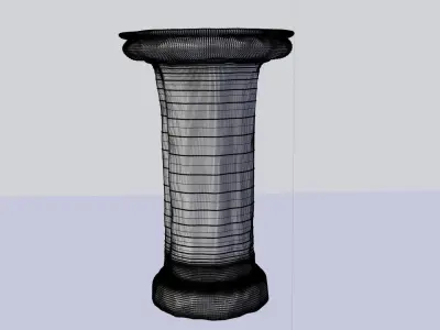 Pedestal stone column Low-poly 3D model