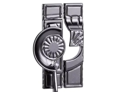 Antique Brass Window Sash Lock Victorian Style Window Locks 3D model