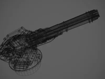 Science Fiction Minigun Low-poly 3D model