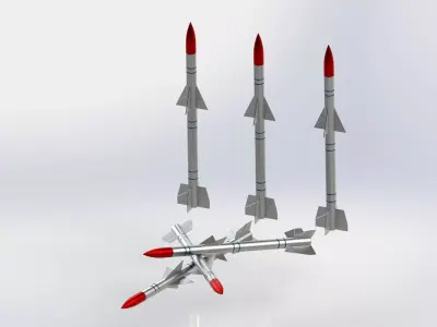 Air to Air Missile Free 3D model