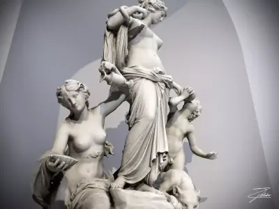 Fountain of Teti Low-poly 3D model