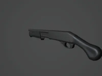 Remington 870 tac - 14 Low-poly 3D model