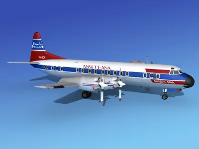 Lockheed L-188 Electra HP Ansett-ANA 3D model