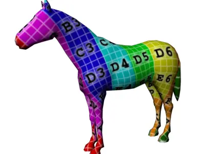 Low poly horse for Blender or OBJ Free low-poly 3D model