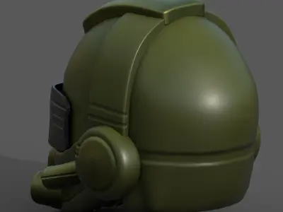 Helmet scifi military combat 3d Low-poly 3D model