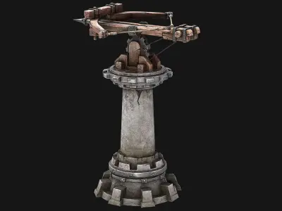 Ballista Tower Pack Low-poly 3D model