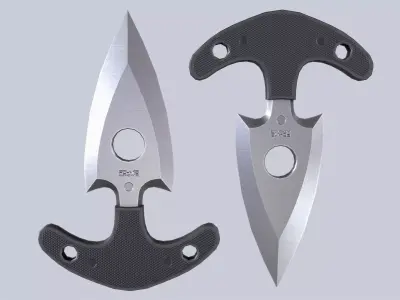 Punch dagger Low-poly 3D model 3