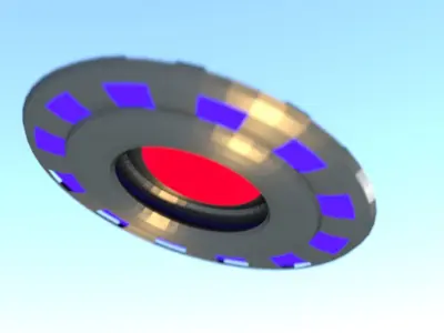 UFO Craft Animated  Low-poly 3D model