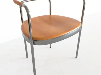 Chair made of metal and wood Free 3D model
