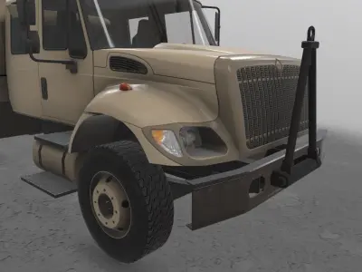 Military Truck Beige Low-poly 3D model