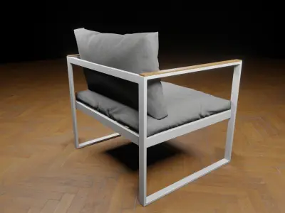 Malibu Outdoor Armchair Low-poly 3D model