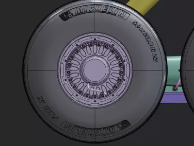 Boeing 777-300ER Landing Gear 3D print model