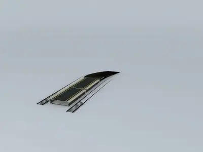 Eco Rail Curved Platform Dummy Old Steam Days Free 3D model