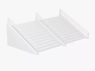 Stairs Straight Double Low-poly 3D model