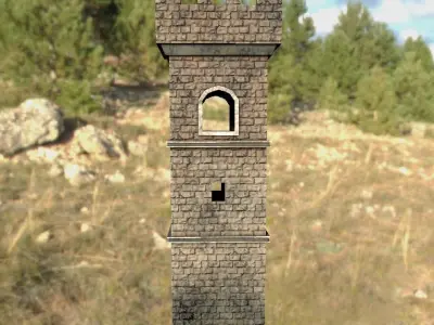 Medieval Watchtower Low-poly 3D model