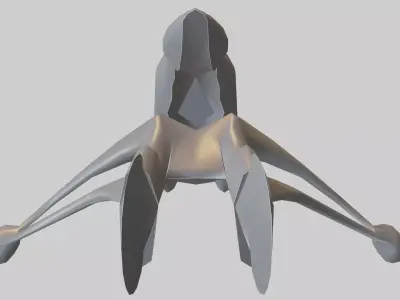 Futuristic Alien Spacecraft 3D model